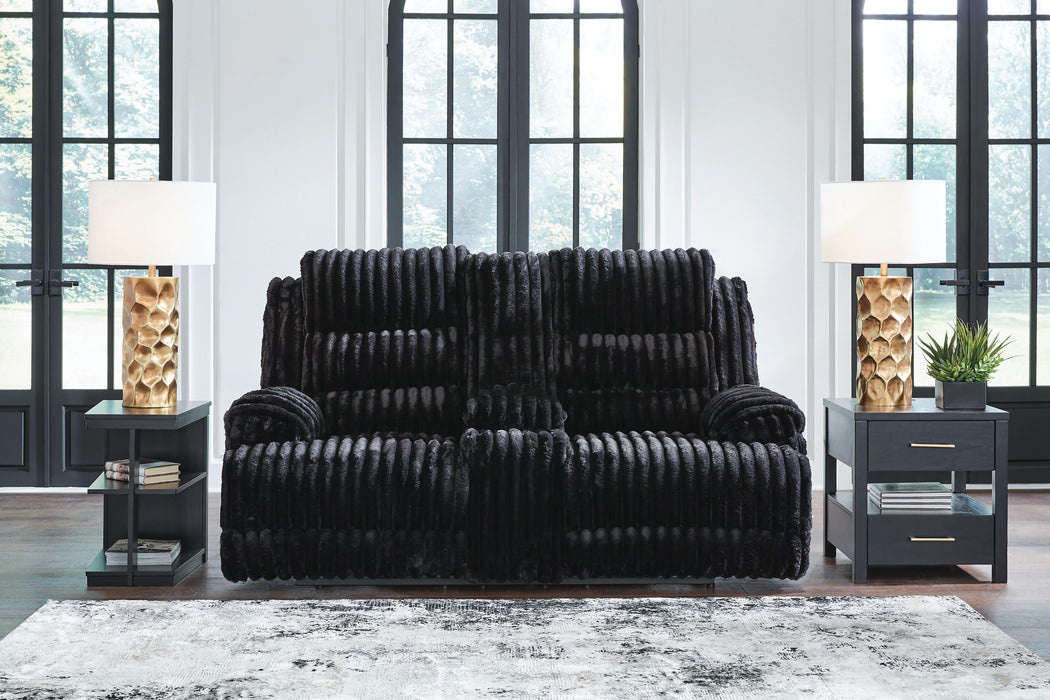 Rhine Falls Reclining Loveseat with Console
