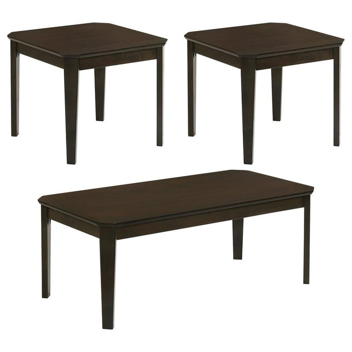Amaro 3-piece Coffee and End Table Set Dark Brown ( 3 Sets In Stock )