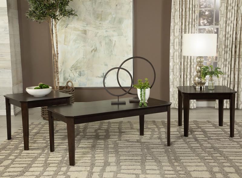 Amaro 3-piece Coffee and End Table Set Dark Brown ( 3 Sets In Stock )