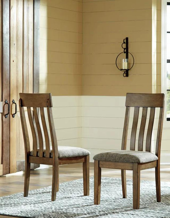 (ONLY 2 LEFT...MUST PURCHASE AS SET) ® Flaybern Light Brown Upholstered Side Chair
