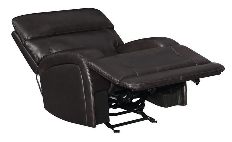 Longport Upholstered Power Glider Recliner Dark Brown (Floor Model Last One In Stock)