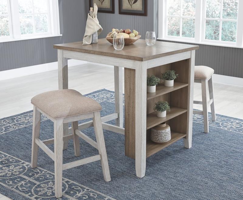 Skempton Counter Height Dining Table and Bar Stools (set of 3)