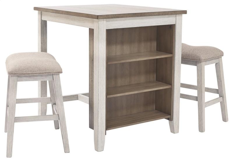 Skempton Counter Height Dining Table and Bar Stools (set of 3)